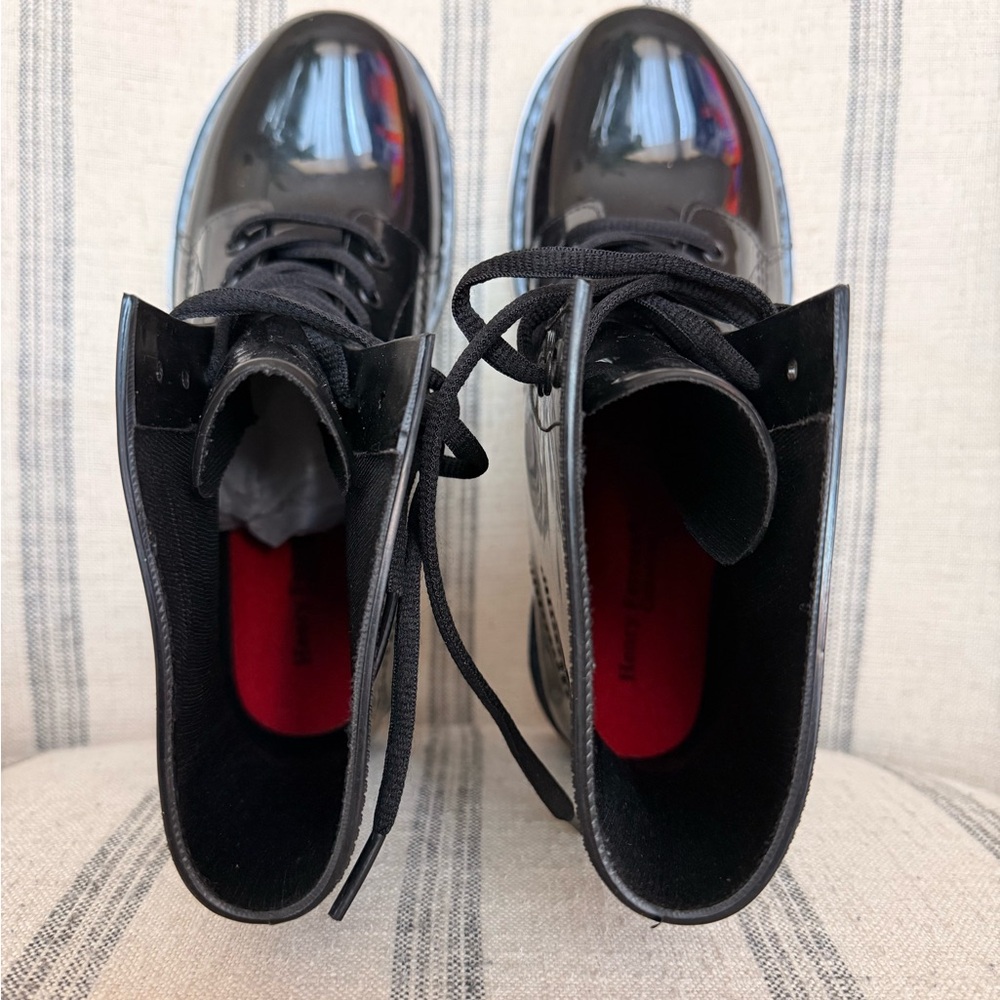 Black Lace-Up Boots - Picture 6 of 6